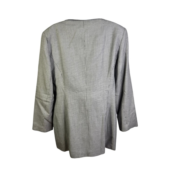 J.G. Hook Suits Houndstooth Blazer Pants Set Women's Size 14 Black White - Picture 3 of 14